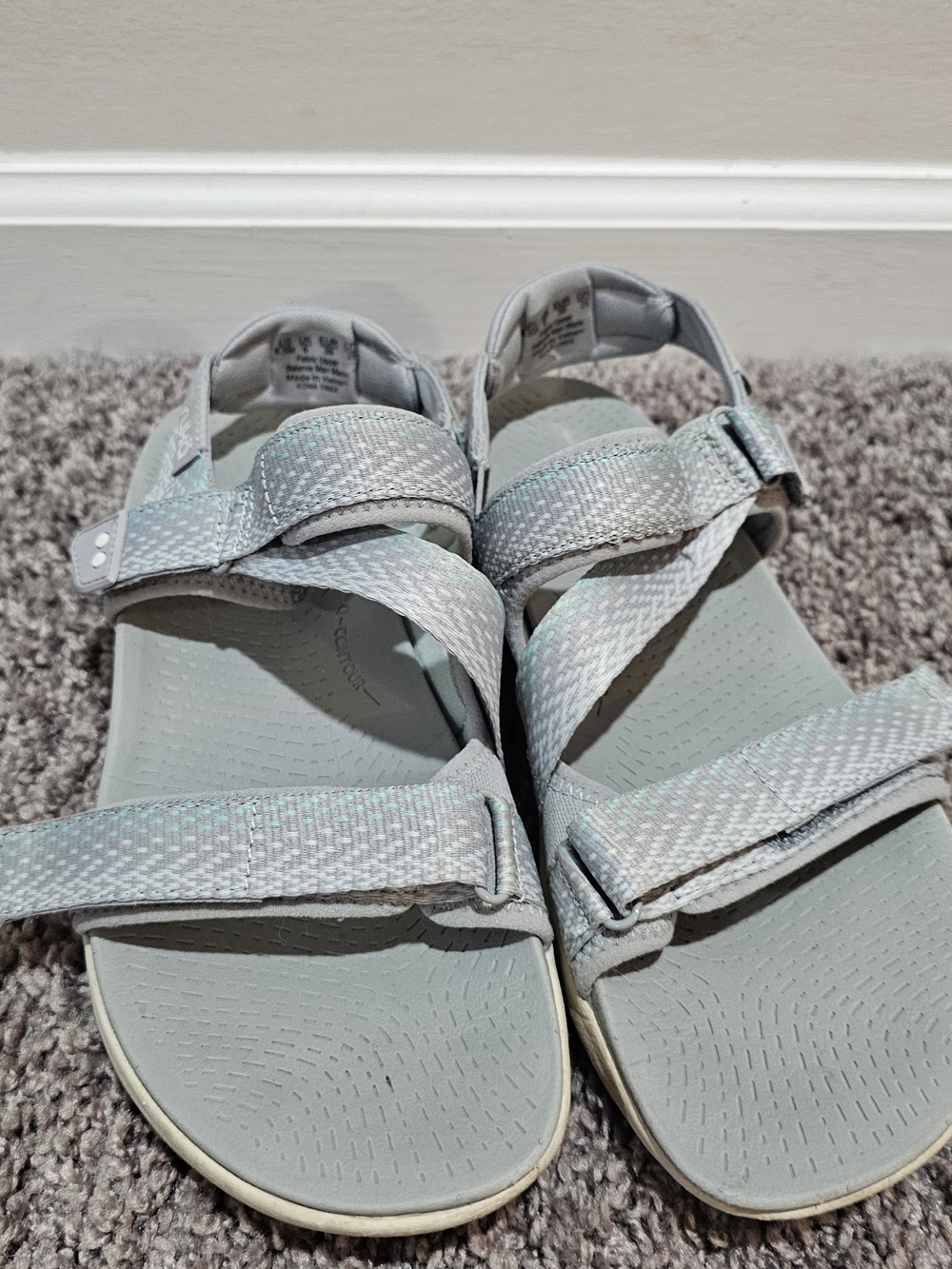 Ryka Gray & Green Kona Trek Sandals Gorpcore Sport Luxe Athleisure  Size 8.5